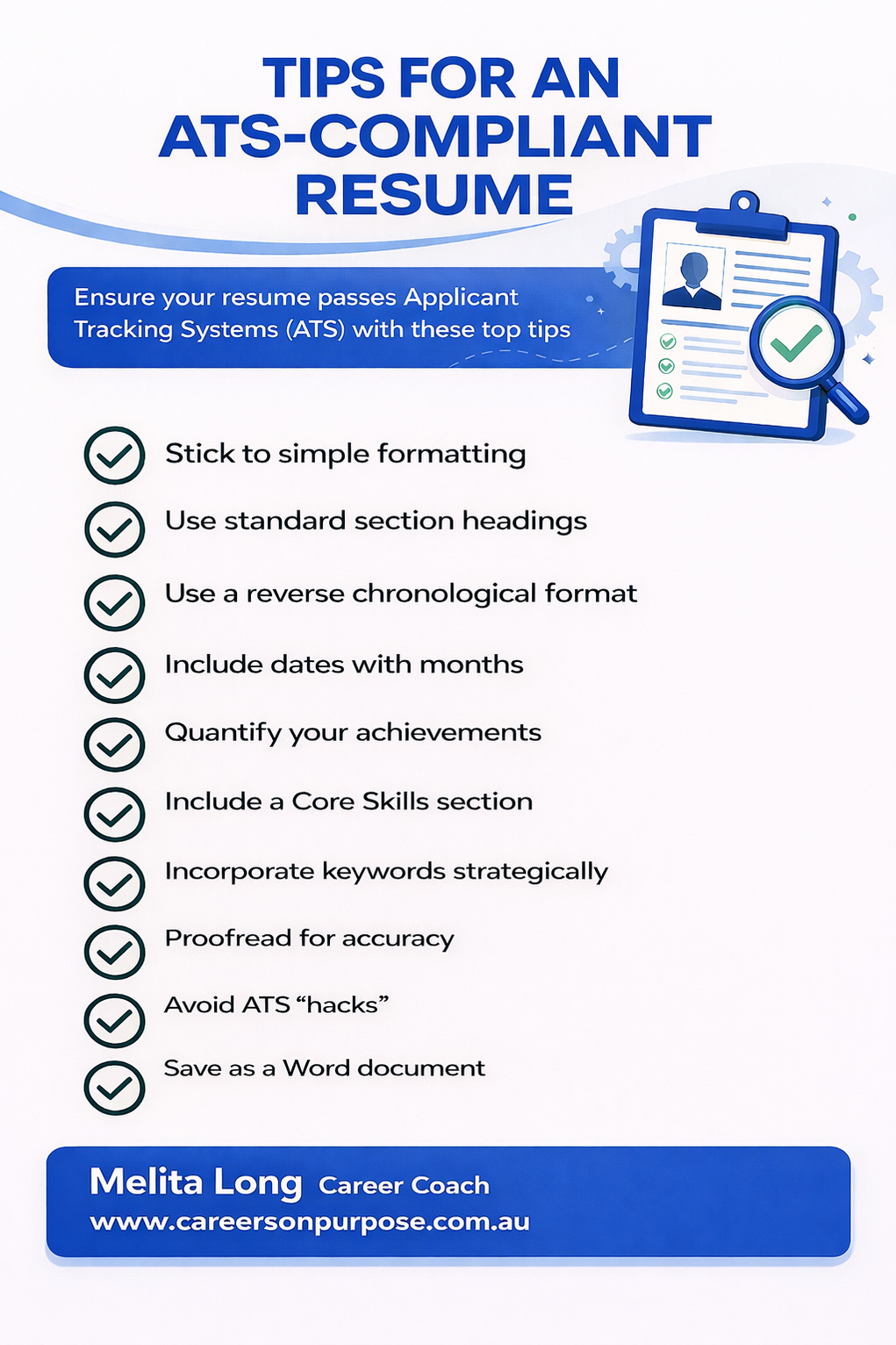 Top 10 Tips for an ATS-Compliant Resume in Australia in 2026 - Careers ...